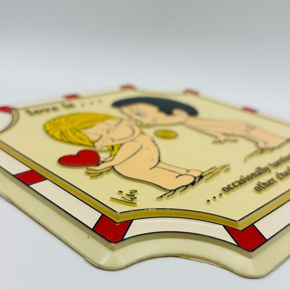 “Love Is…” Decorative Clock Face Plate – Kim Casali 1990 (6" x 6") - Picture 3 of 5